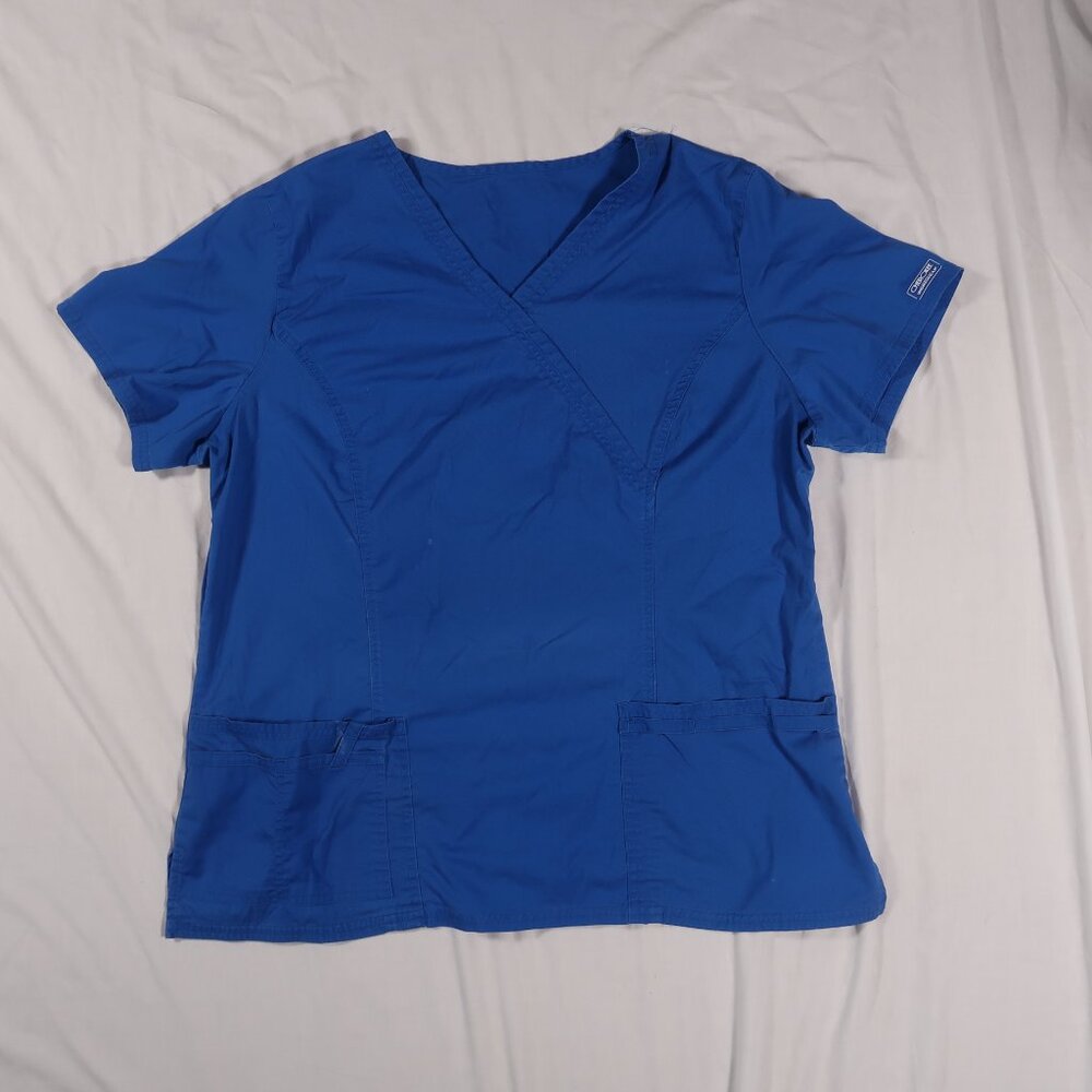 Cherokee Royal Blue V-Neck Medical Scrub Top
